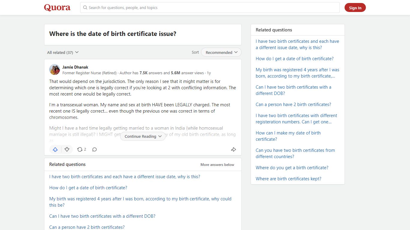 Where is the date of birth certificate issue? - Quora